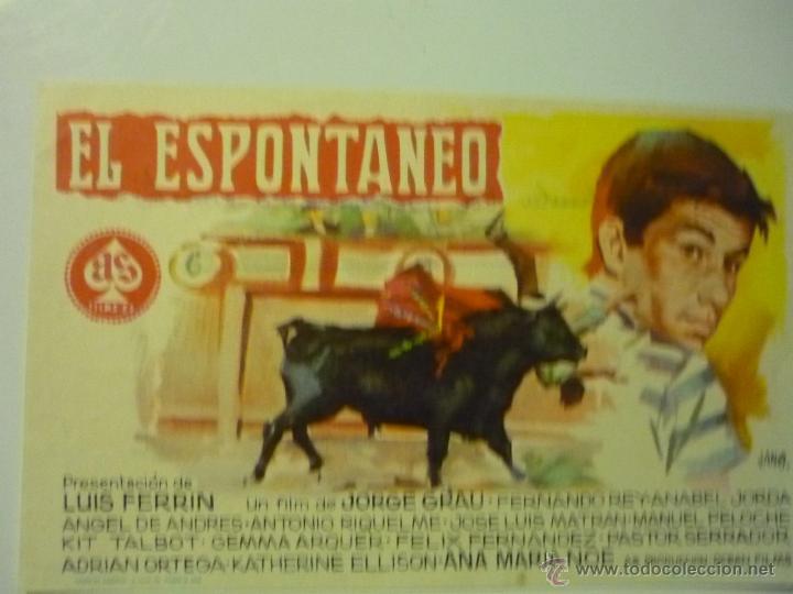 Cine: PROGRAMA EL ESPONTANEO .-F.REY- - Foto 1