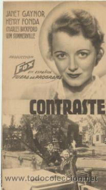 Cine: Contrastes. Programa tarjeta de Fox. Cine Mart&iacute;n. IMPECABLE! - Foto 1
