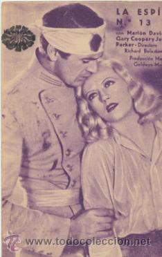 Cine: La Esp&iacute;a n&ordm; 13. Programa tarjeta de MGM. - Foto 1