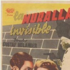 Cine: LA MURALLA INVISIBLE. SENCILLO DE BALET Y BLAY. CINE REX - CASTELLÓN 1947.. Lote 40847112
