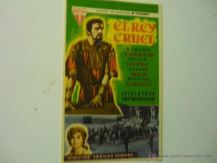 Cine: PROGRAMA EL REY CRUEL .- EDMUND PURDOM -bartrina reus