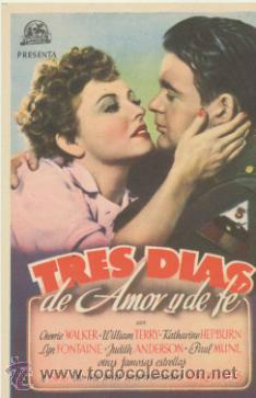 Cine: Tres d&iacute;as de Amor y de f&eacute;. Sencillo de Emisora.  &iexcl;IMPECABLE! - Foto 1