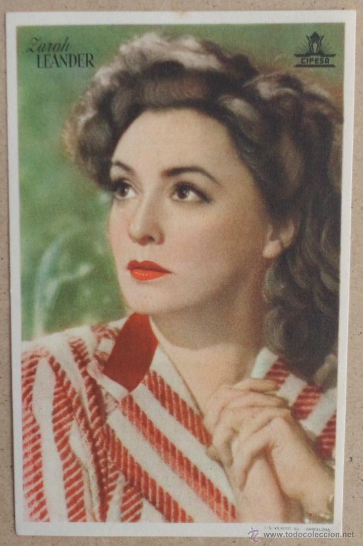  Flyers Publicitaires de films Anciens: FOLLETO DE MANO CINE ZARAH LEANDER CON PUBLICIDAD