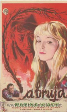 Folhetos de m&atilde;o de filmes antigos de cinema: La Bruja. Sencillo de Floralva.