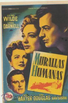 Cine: Murallas Humanas. Solig&oacute;. Sencillo de 20Th Century fox.   &iexcl;IMPECABLE!