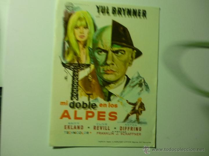 Kino: PROGRAMA MI DOBLE EN LOS ALPES.- YUL BRYNNER publicidad principal.-alicante