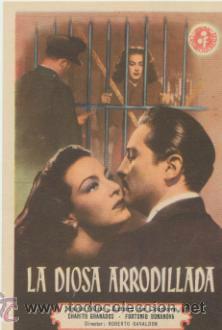 Folhetos de m&atilde;o de filmes antigos de cinema: La Diosa Arrodillada. Sencillo de Suevia.  &iexcl;IMPECABLE!