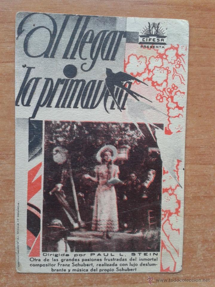 Cine: PROGRAMA DE CINE-- AL LLEGAR LA PRIMAVERA - Foto 1
