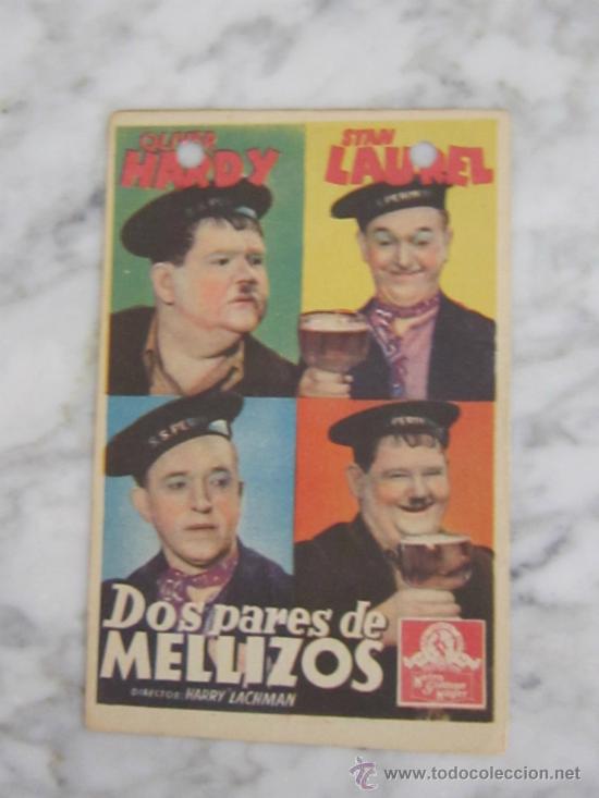 Cine: PROGRAMA DE CINE - DOS PARES DE MELLIZOS - 1936 - PUBLICIDAD - Foto 1