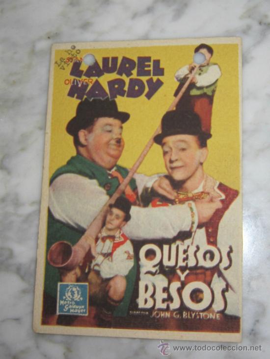 Cine: PROGRAMA DE CINE - QUESOS Y BESOS - 1938 - Foto 1