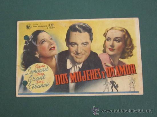 Cine: PROGRAMA DE CINE - DOS MUJERES Y UN AMOR - 1939 - PUBLICIDAD - Foto 1