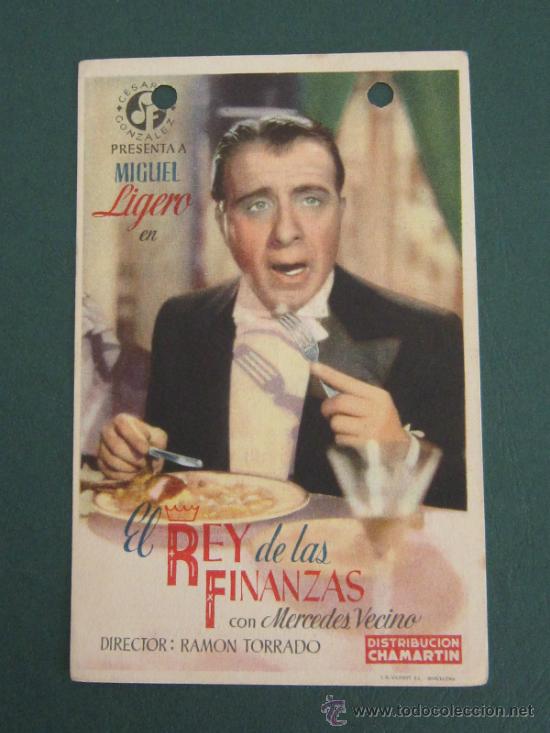 Cine: PROGRAMA DE CINE - EL REY DE LAS FINANZAS - 1944 - PUBLICIDAD - Foto 1