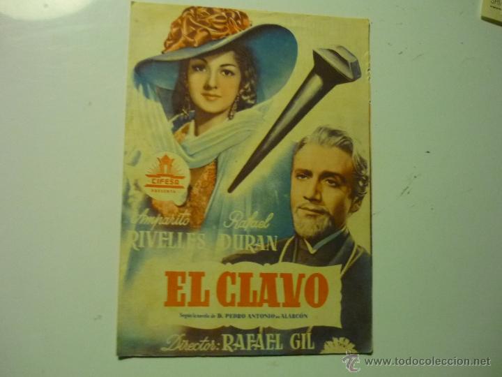 Cine: PROGRAMA DOBLE EL CLAVO.-AMPARITO RIVELLES-PUBLICIDAD - Foto 1