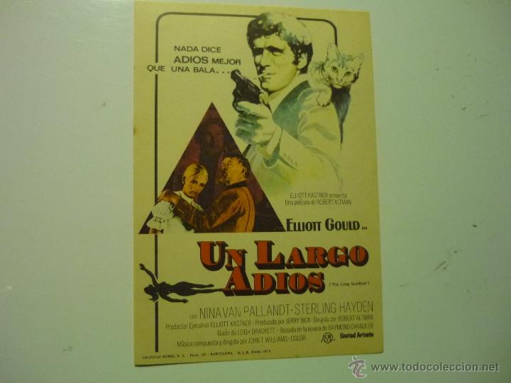 Cine: PROGRAMA UN LARGO ADIOS.-ELLIOTT GOULD - Foto 1