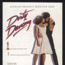 Cine: P-3401- DIRTY DANCING (PATRICK SWAYZE - JENNIFER GREY - JERRY ORBACH - CYNTHIA RHODES). Lote 41402555