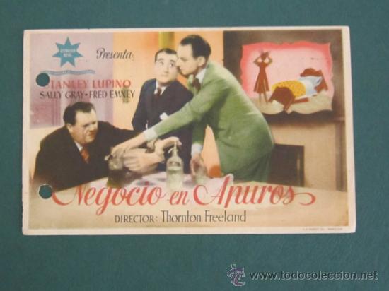 Cine: PROGRAMA DE CINE - NEGOCIO EN APUROS - 1938 - PUBLICIDAD - DOBLADO - Foto 1