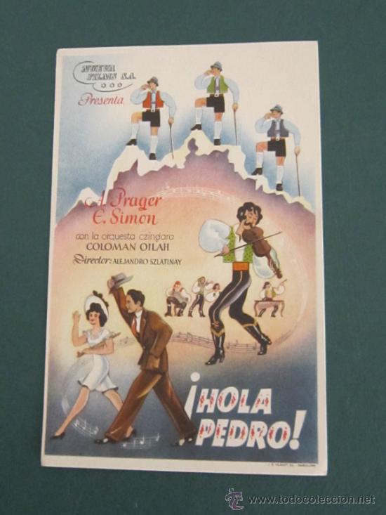 Cine: PROGRAMA DE CINE - HOLA PEDRO - 1939 - Foto 1