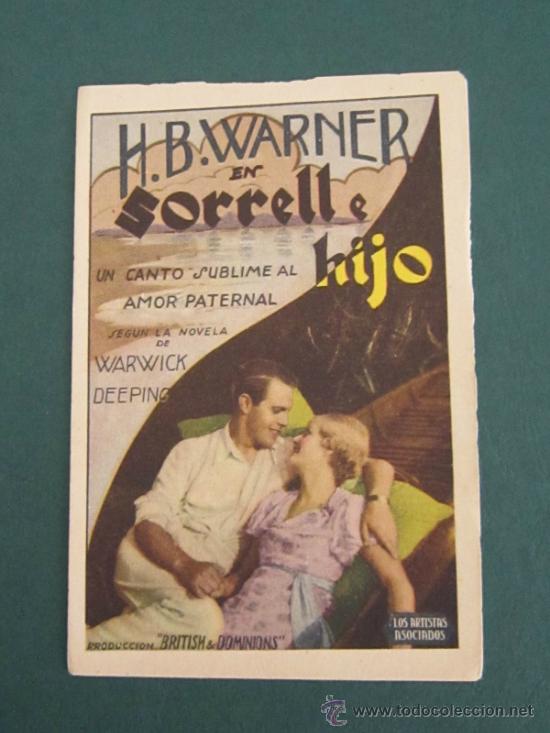 Cine: PROGRAMA DE CINE - SORRELL E HIJO - 1927 - Foto 1