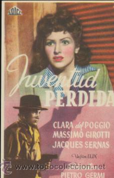 Kino: Juventud Perdida. Sencillo de Edici. Cine Mari - Le&oacute;n  1949.