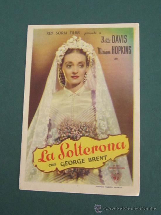 Cine: PROGRAMA DE CINE - LA SOLTERONA - 1939 - PUBLICIDAD - Foto 1