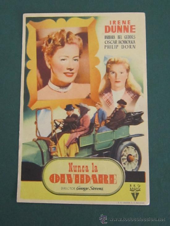 Cine: PROGRAMA DE CINE - NUNCA LA OLVIDAR&Eacute; - 1948 - Foto 1