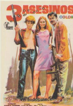 Cine: 3 Asesinos. Sencillo de Hispamex Films. &iexcl;IMPECABLE! - Foto 1