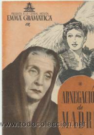 Kino: Abnegaci&oacute;n de Madre. Doble de Cifesa. Cine Picarol  1943.