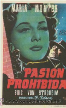 Kino: Pasi&oacute;n Prohibida. Sencillo.  Cine REx - Castell&oacute;n  1952.  &iexcl;IMPECABLE!