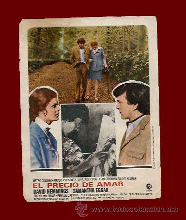 Cine: CINE - EL PRECIO DE AMAR - PROGRAMA ORIGINAL A&Ntilde;O 1970 - SIN PUBLICIDAD - Foto 1