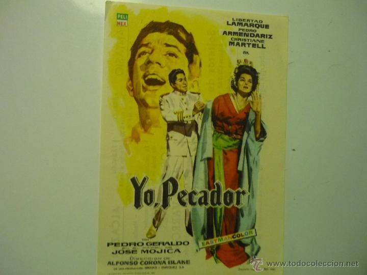 Cine: programa yo pecador .- libertad lamarque -- publicidad - Foto 1