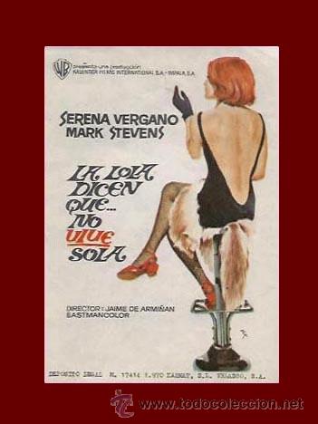 Kino: LA LOLA DICEN QUE NO VIVE SOLA - PROGRAMA DE CINE ORIGINAL A&Ntilde;O 1970 - SIN PUBLICIDAD