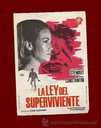 Cine: CINE - LA LEY DEL SUPERVIVIENTE - PROGRAMA ORIGINAL A&Ntilde;O 1967 - SIN PUBLICIDAD - Foto 1
