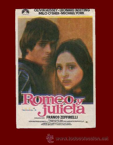 Kino: CINE - ROMEO Y JULIETA - PROGRAMA ORIGINAL A&Ntilde;O 1968 - SIN PUBLICIDAD