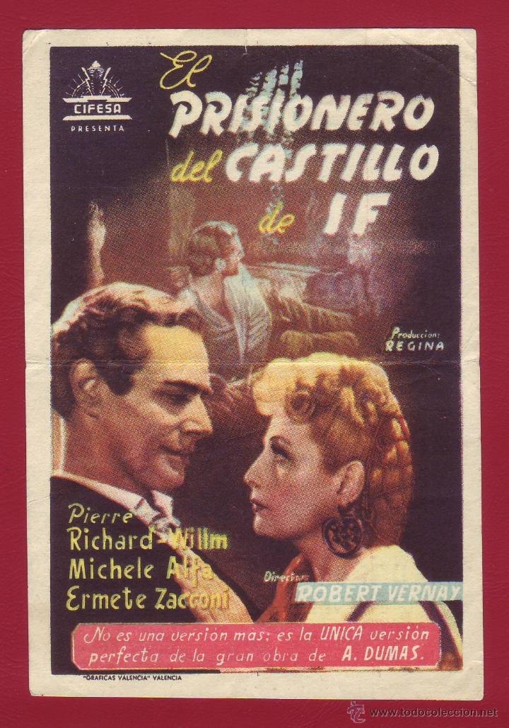 Cine: PROGRAMA DE MANO - EL PRISIONERO DEL CASTILLO DE IF - Foto 1