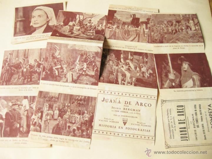 Cine: RESTOS CORTADOS DEL PROGRAMA DE MANO EXTENSIBLE DE LA PELICULA DE JUANA DE ARCO - Foto 1
