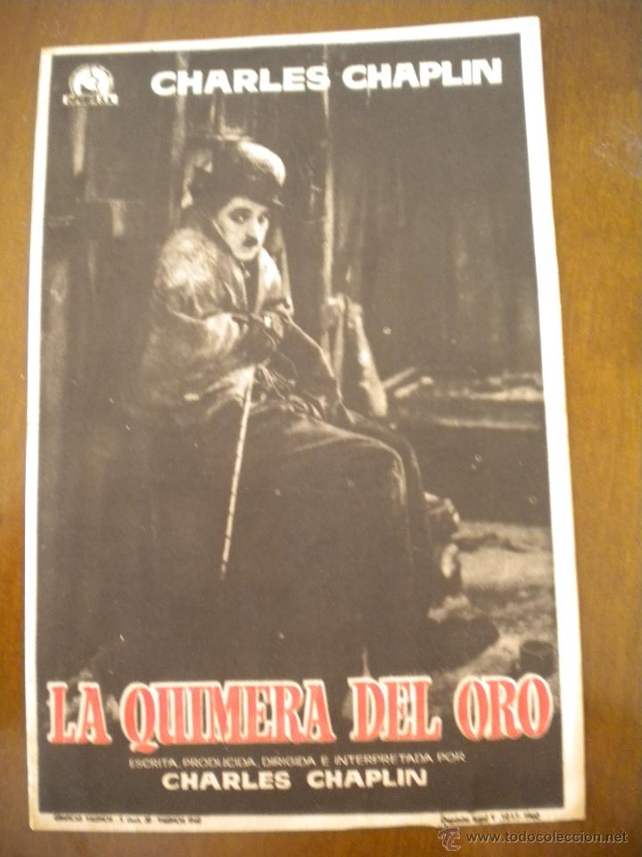 Cine: LA QUIMERA DEL ORO, CHARLES CHAPLIN 1960. - Foto 1