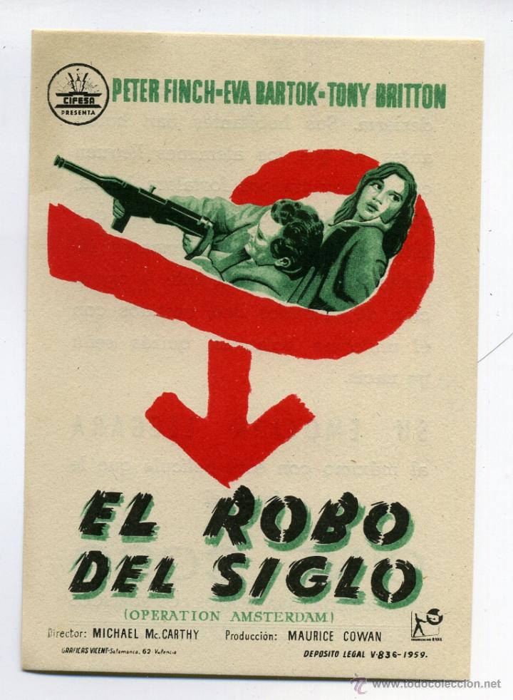 Cine: EL ROBO DEL SIGLO, con Peter Finch. - Foto 1