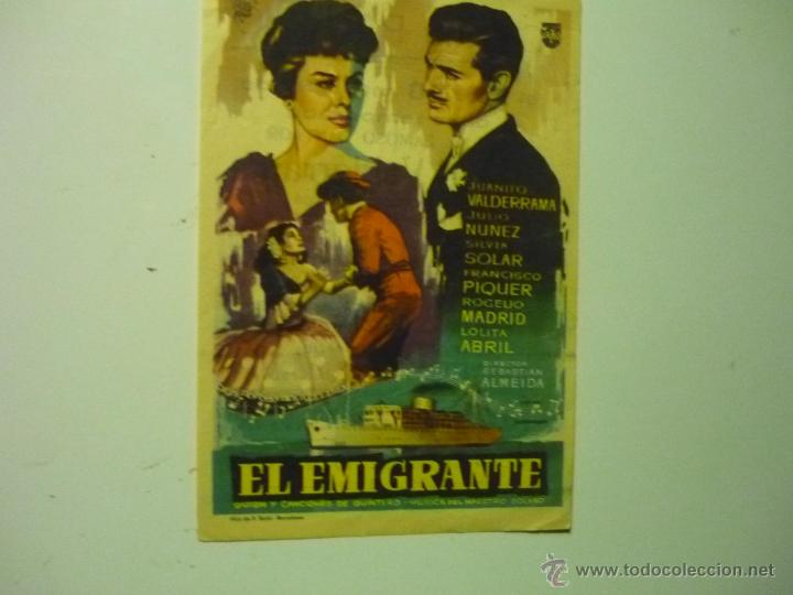 Cine: programa el emigrante .- juanito valderrama - publicidad - Foto 1