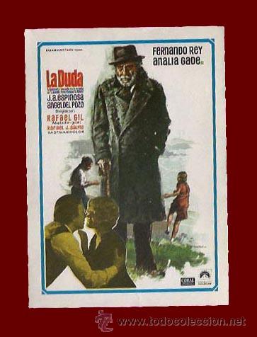 Cine: CINE - LA DUDA - PROGRAMA ORIGINAL A&Ntilde;O 1972 - SIN PUBLICIDAD - Foto 1