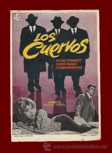 Cine: CINE - LOS CUERVOS - PROGRAMA ORIGINAL A&Ntilde;O 1961 - SIN PUBLICIDAD - Foto 1