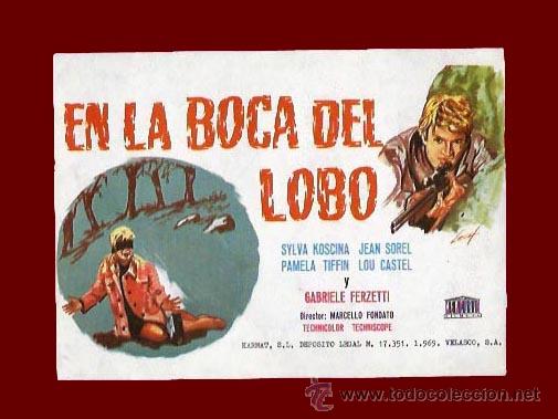 Cine: EN LA BOCA DEL LOBO - PROGRAMA DE CINE ORIGINAL A&Ntilde;O 1968 - SIN PUBLICIDAD - Foto 1