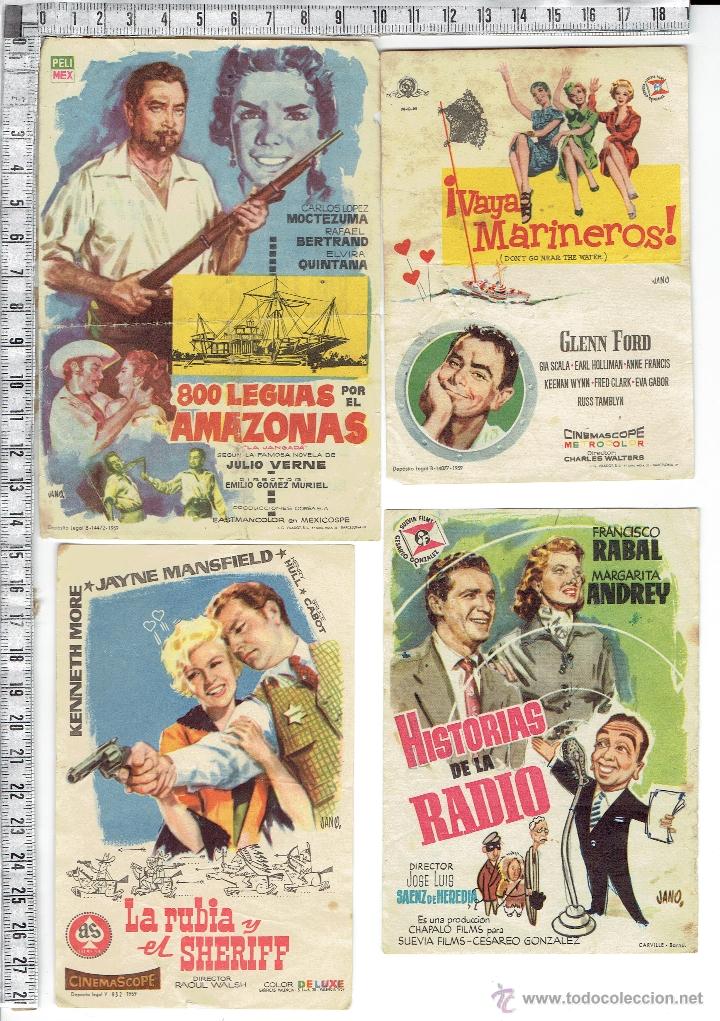 Cine: LOTE 4 PROGRAMAS DE CINE CARTELISTA ILUSTRADOR-JANO. - Foto 1