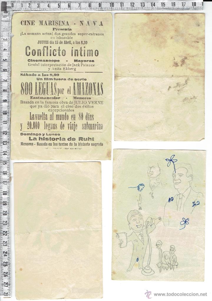 Cine: LOTE 4 PROGRAMAS DE CINE CARTELISTA ILUSTRADOR-JANO. - Foto 2