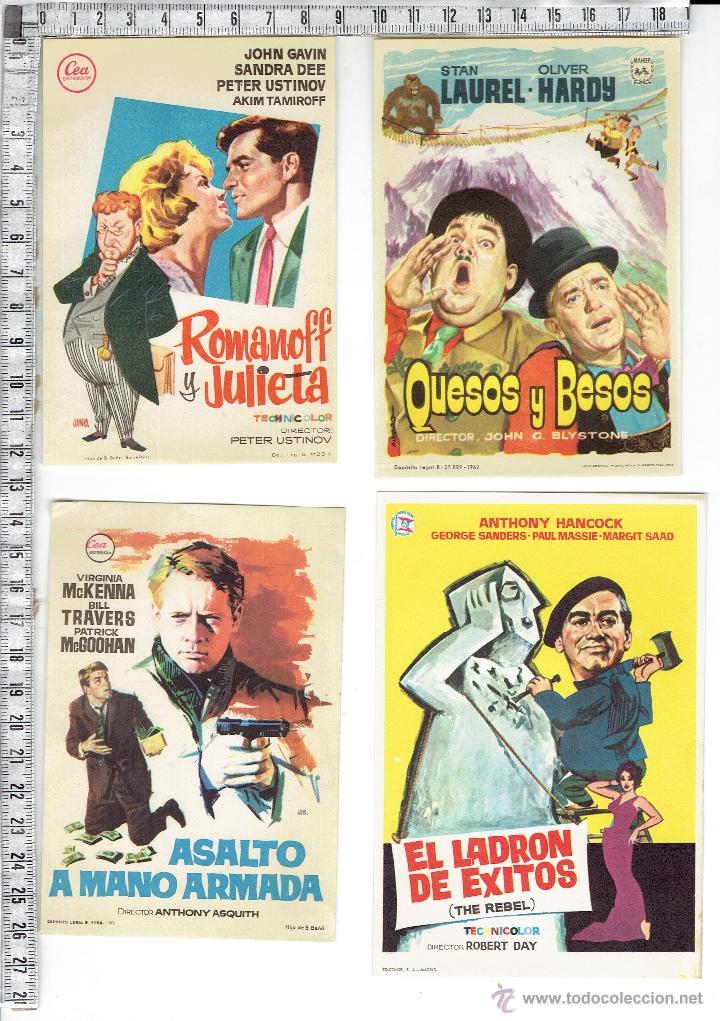 Cine: LOTE 4 FOLLETOS PROGRAMAS DE MANO CINE. - Foto 1
