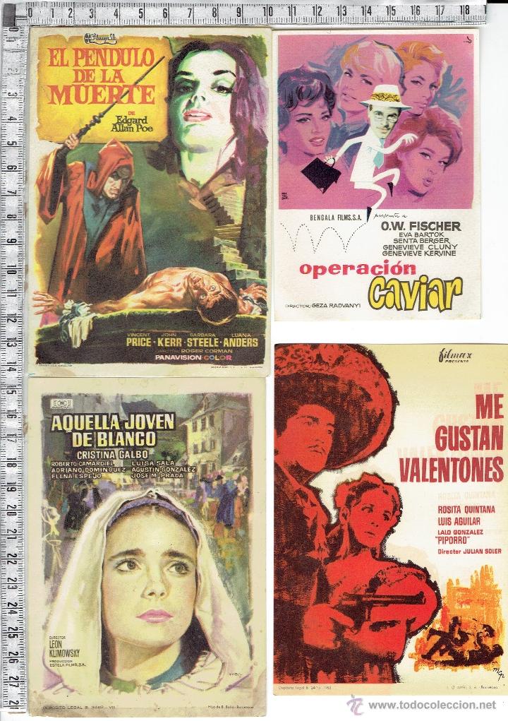 Cine: LOTE 4 FOLLETOS PROGRAMAS DE MANO CINE. - Foto 1