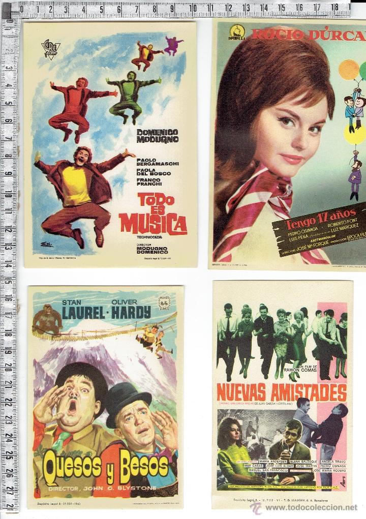 Cine: LOTE 4 FOLLETOS PROGRAMAS DE MANO CINE. - Foto 1