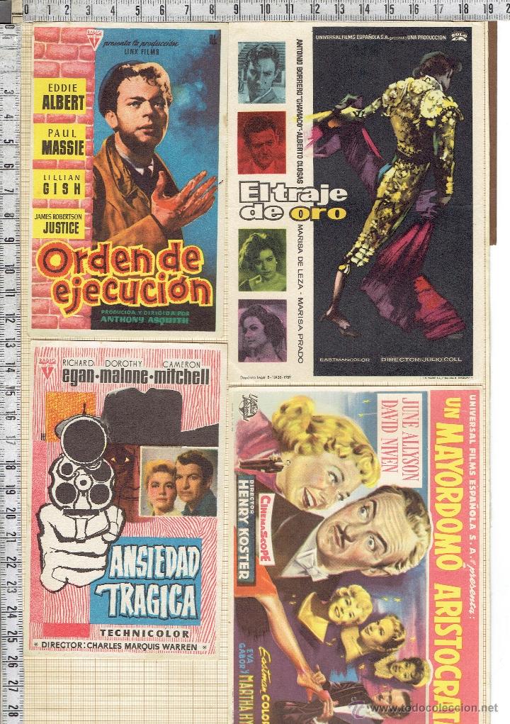 Cine: LOTE 4 FOLLETOS PROGRAMAS DE MANO CINE. - Foto 1