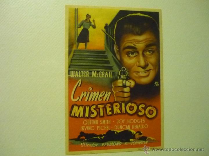 Cine: PROGRAMA CRIMEN MISTERIOSO .- WALTER MC GRAIL - Foto 1