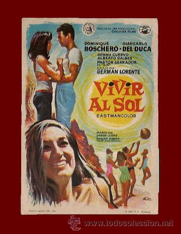 Cine: CINE - VIVIR AL SOL - PROGRAMA ORIGINAL A&Ntilde;O 1966 - SIN PUBLICIDAD - Foto 1