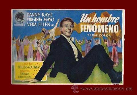 Folhetos de m&atilde;o de filmes antigos de cinema: CINE - UN HOMBRE FENOMENO - PROGRAMA ORIGINAL A&Ntilde;O 1945 - SIN PUBLICIDAD